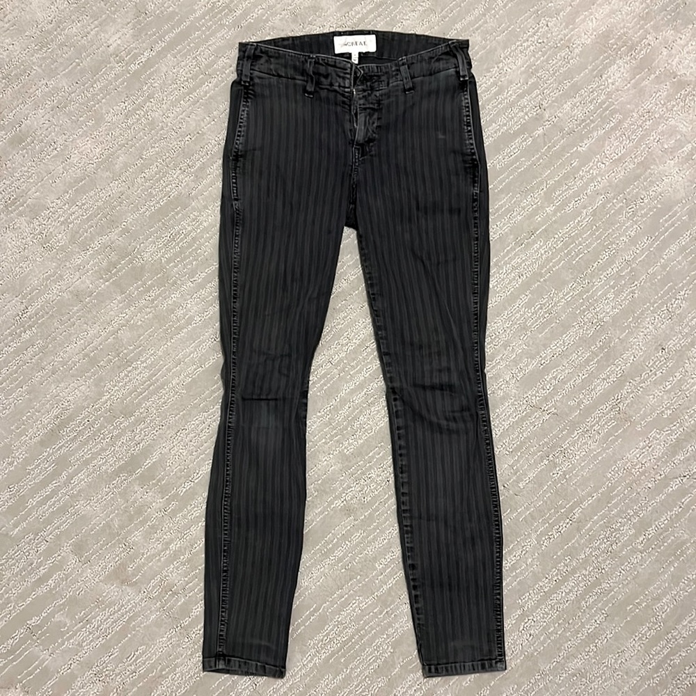 THE GREAT size 25 striped denim pants